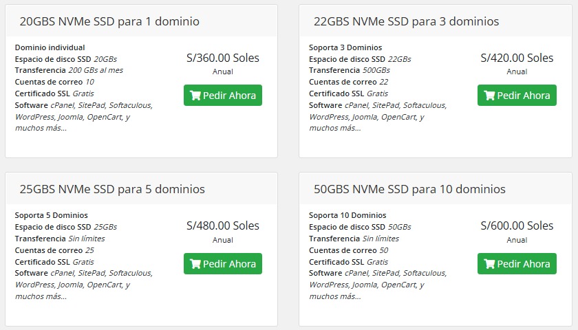 Nuevos planes de alojamiento web junio 2026